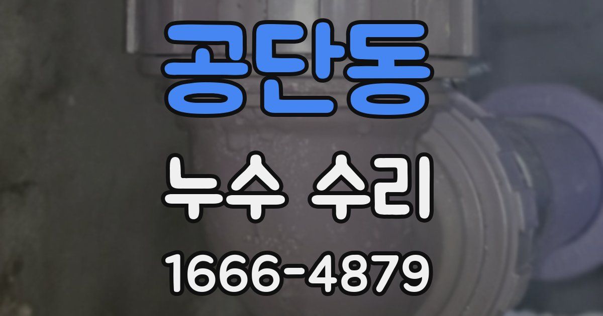 공단동 누수 수리