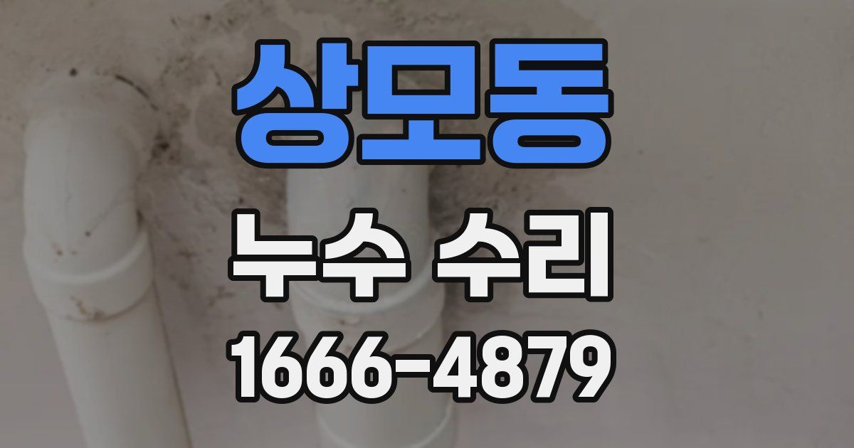 상모동 누수 수리