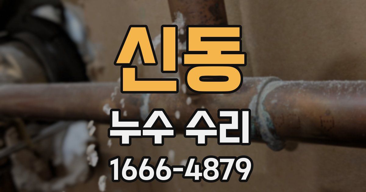 신동 누수 수리
