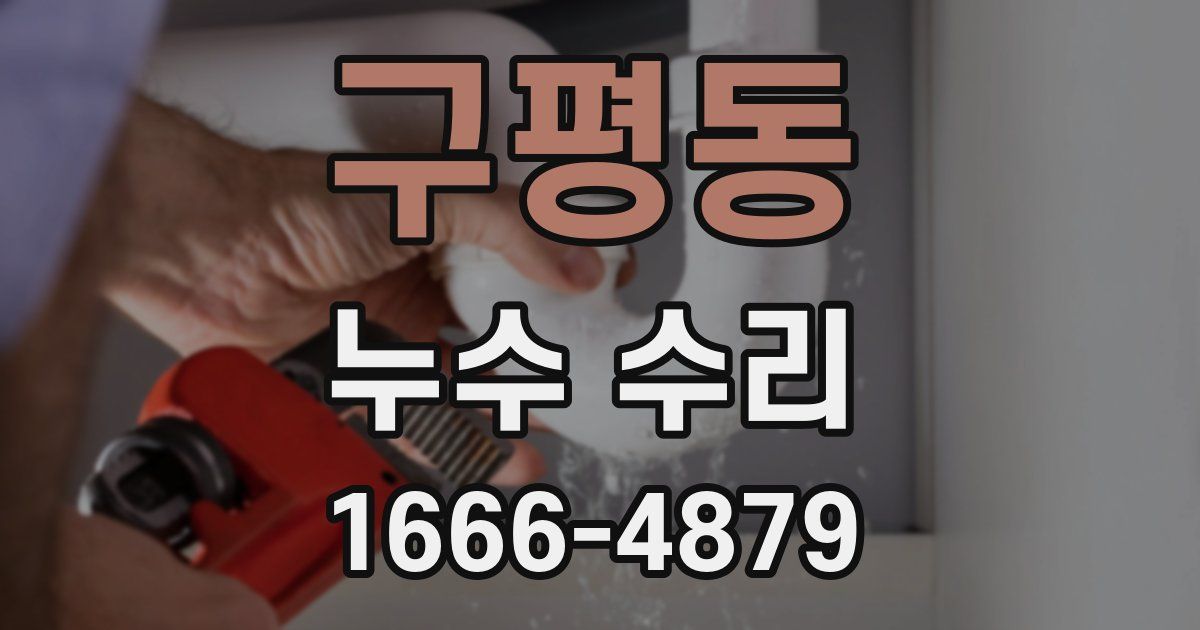 구평동 누수 수리
