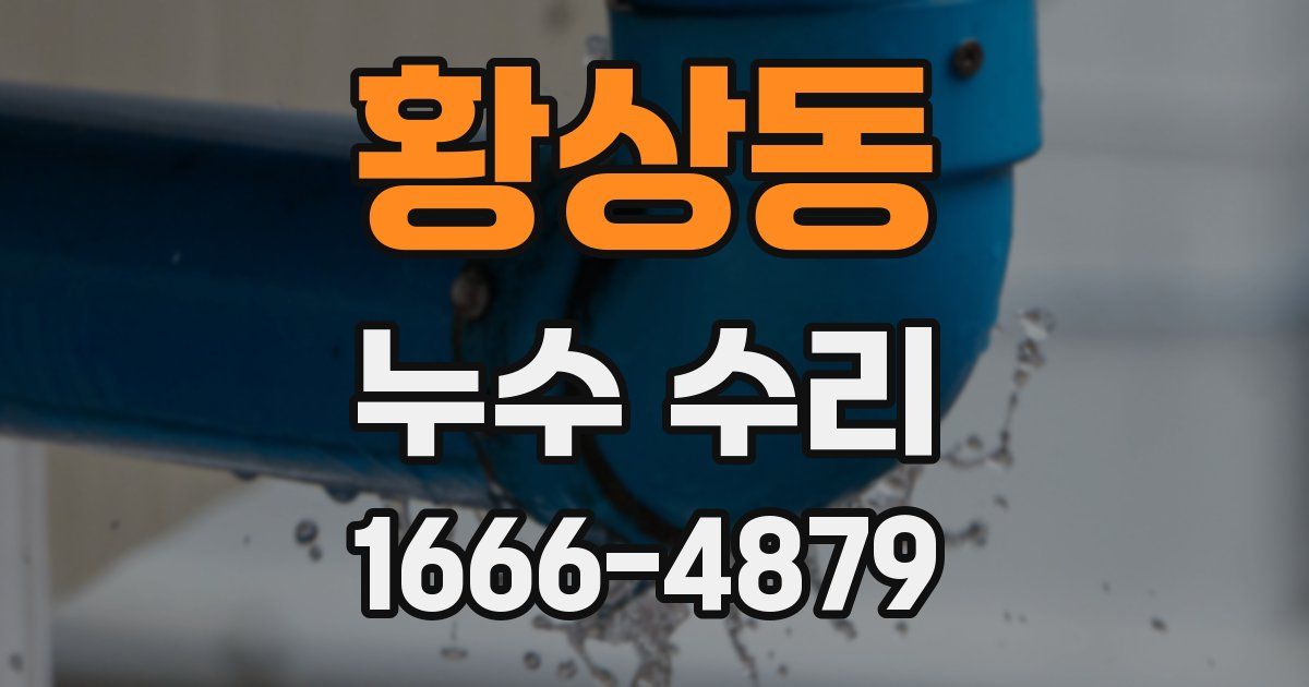 황상동 누수 수리