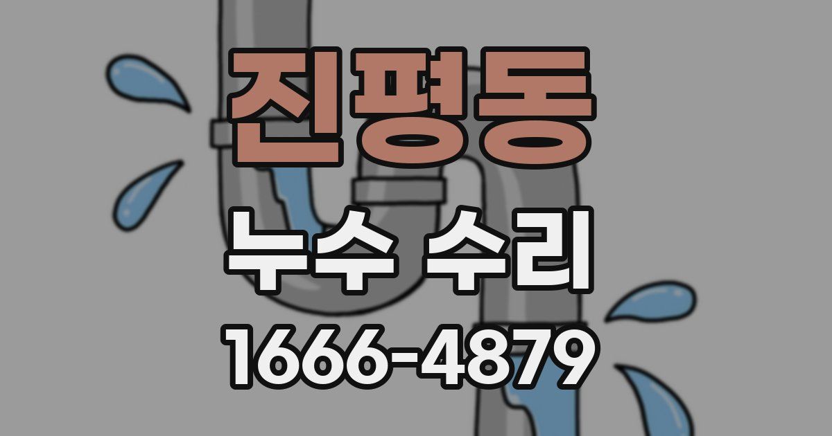 진평동 누수 수리