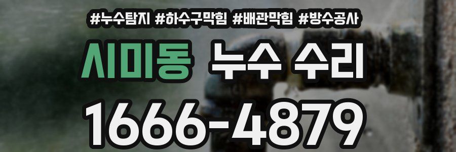 시미동 누수 수리