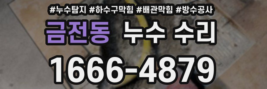 금전동 누수 수리