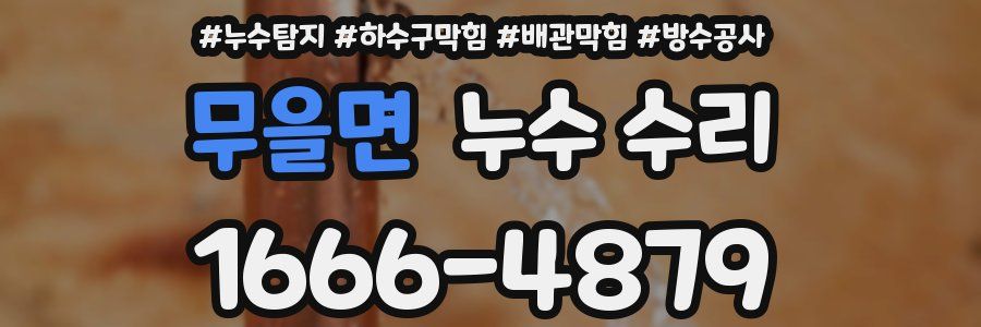 무을면 누수 수리