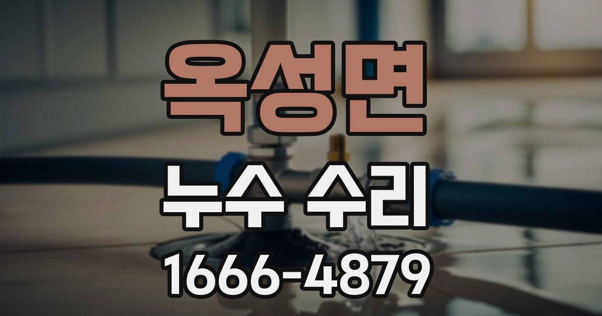 옥성면 누수 수리