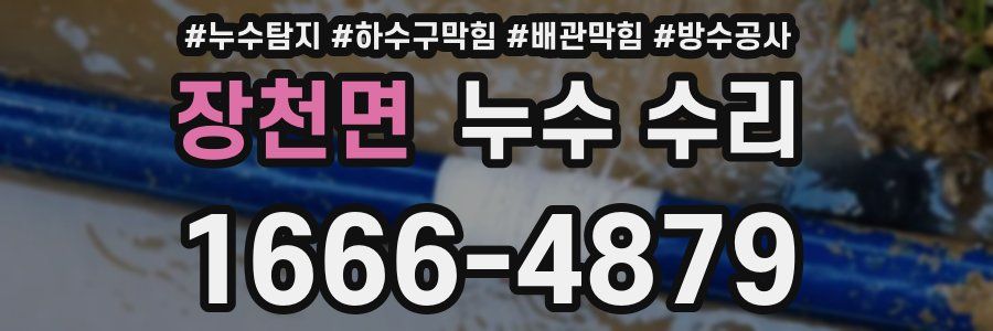 장천면 누수 수리