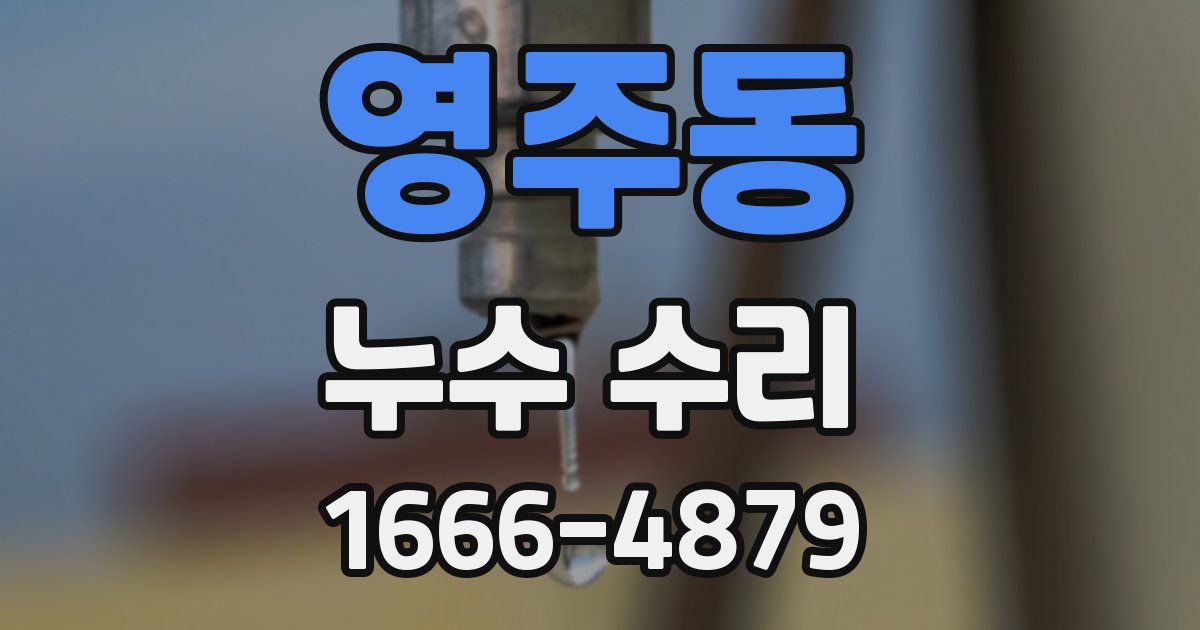 영주동 누수 수리