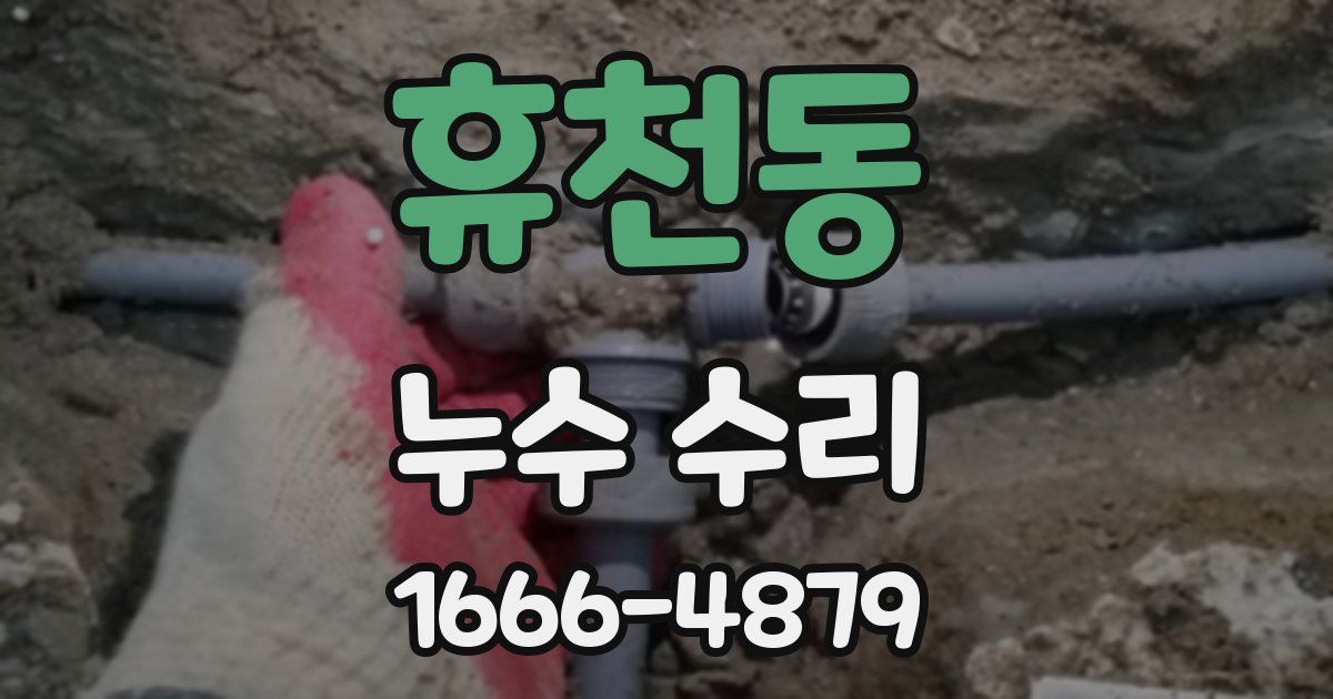 휴천동 누수 수리