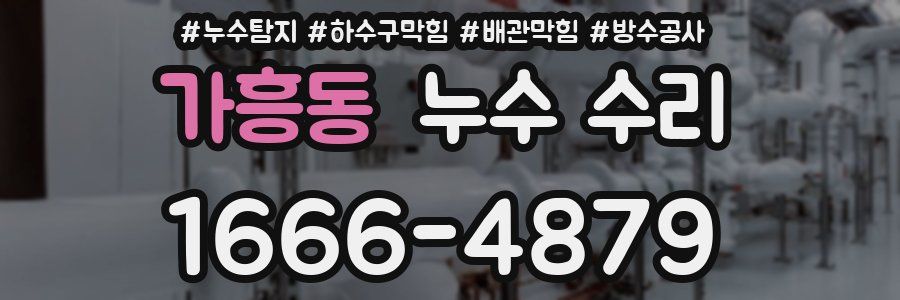 가흥동 누수 수리