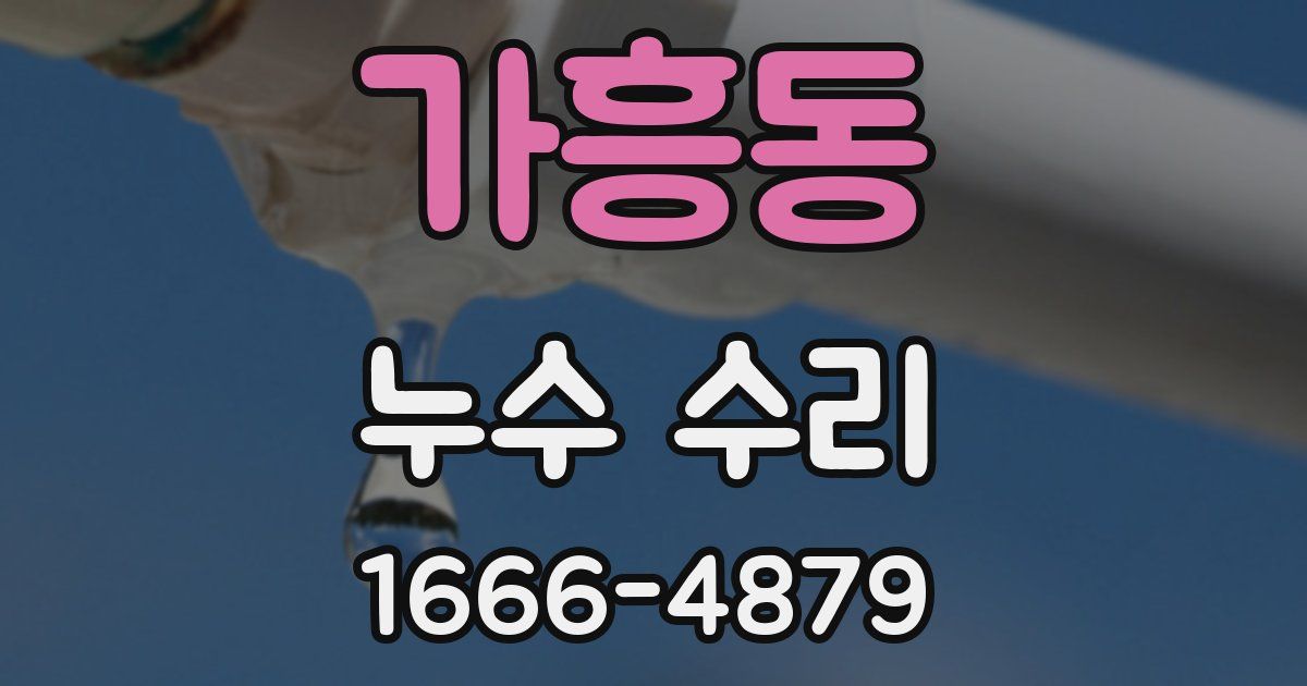 가흥동 누수 수리