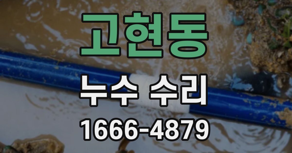 고현동 누수 수리