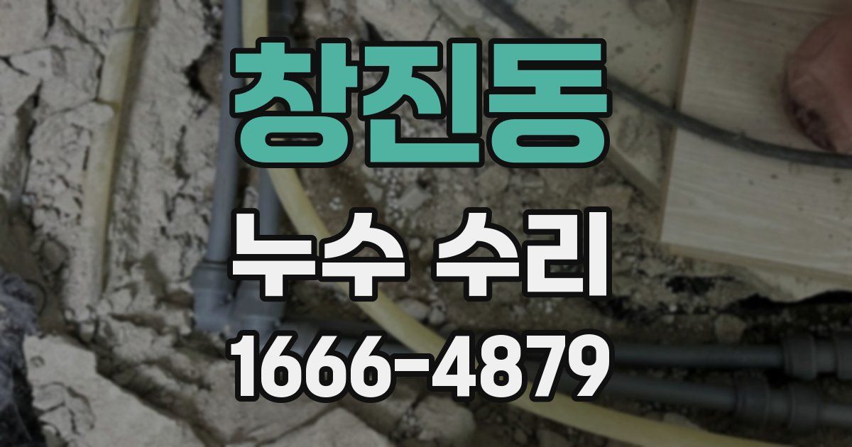 창진동 누수 수리