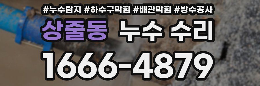 상줄동 누수 수리