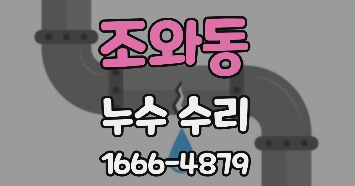 조와동 누수 수리