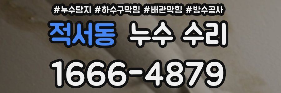 적서동 누수 수리