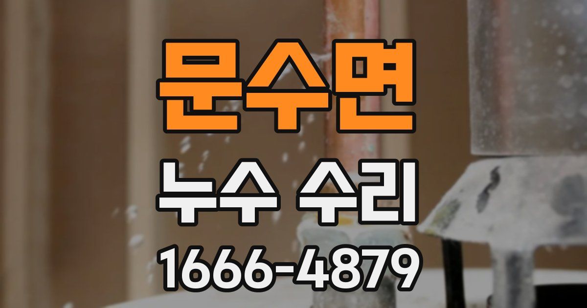 문수면 누수 수리