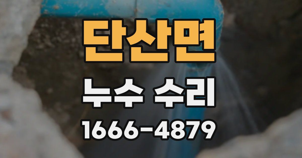 단산면 누수 수리