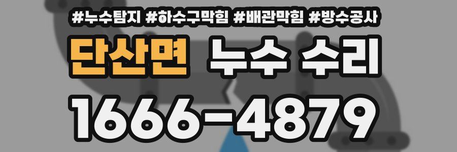 단산면 누수 수리