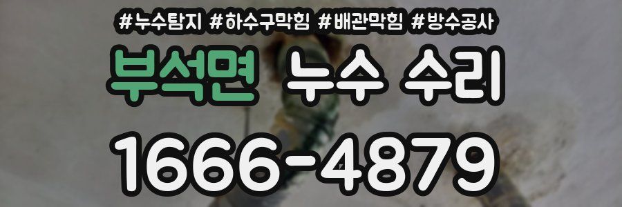 부석면 누수 수리