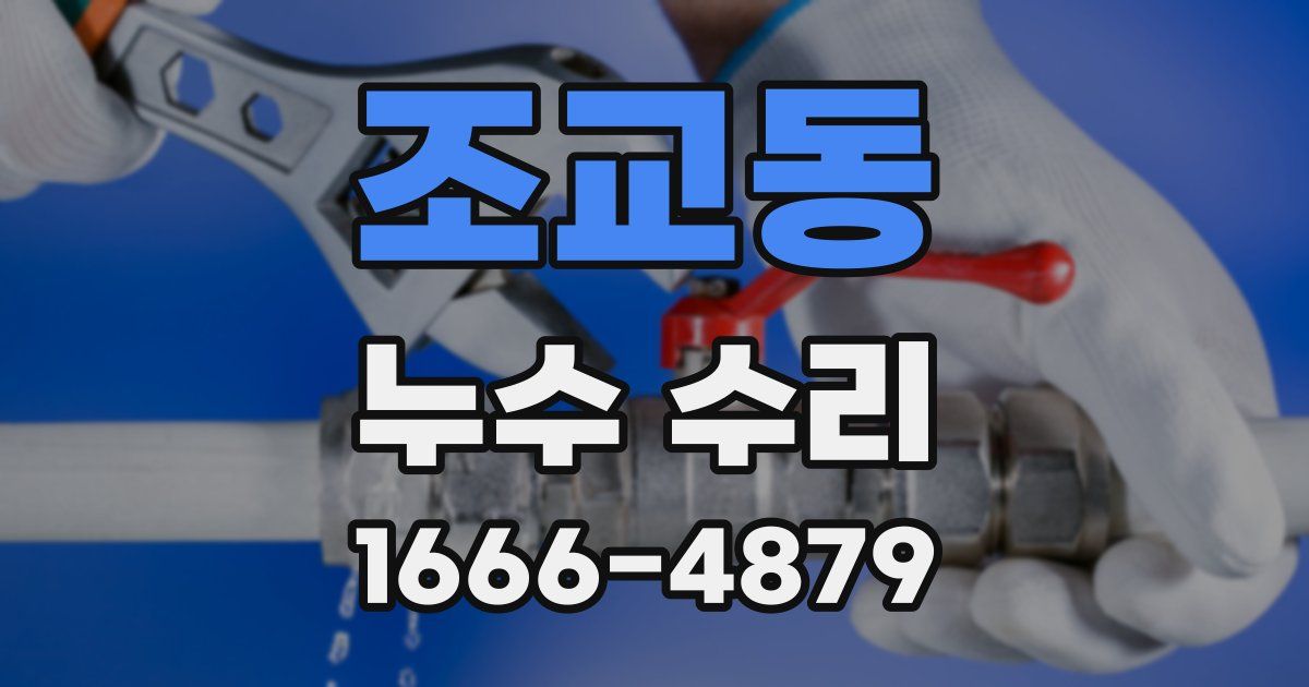 조교동 누수 수리