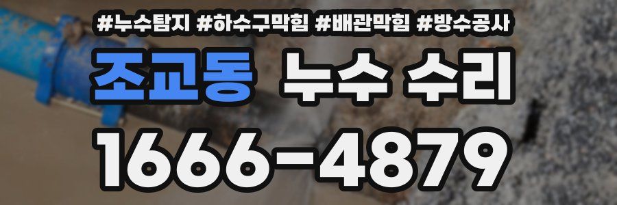 조교동 누수 수리