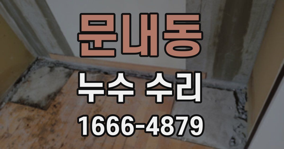 문내동 누수 수리