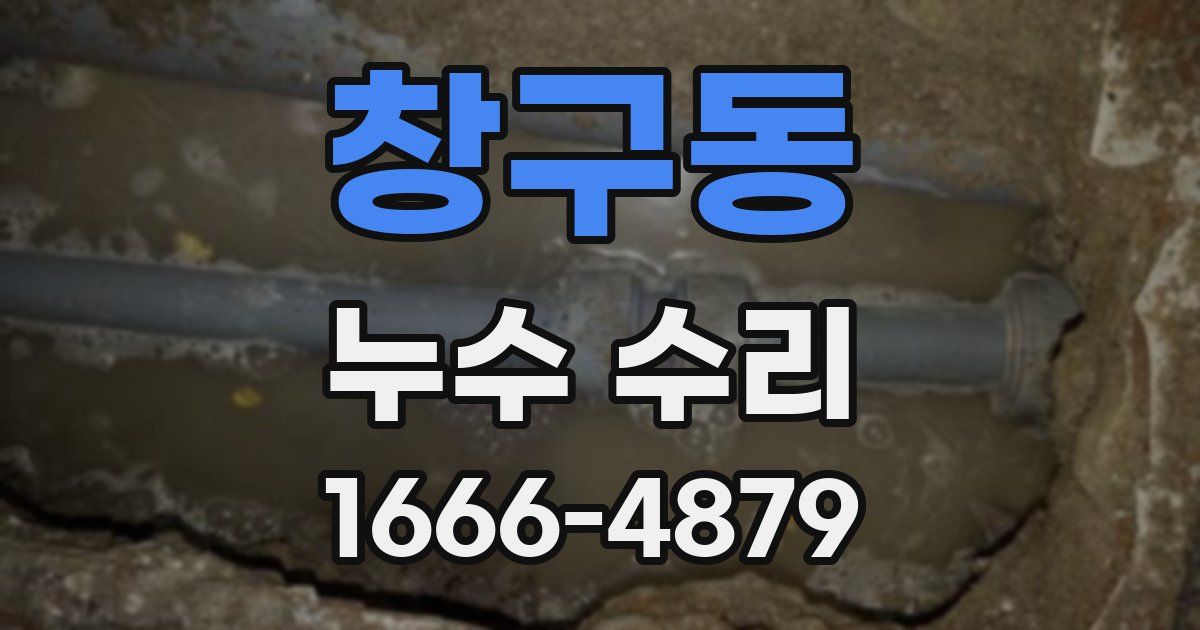 창구동 누수 수리