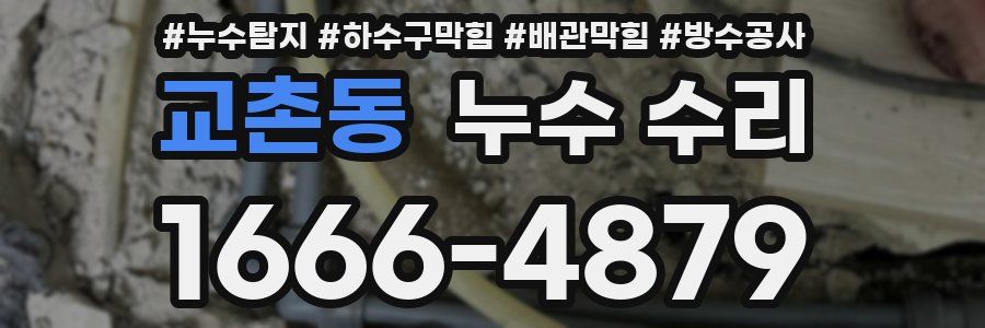 교촌동 누수 수리