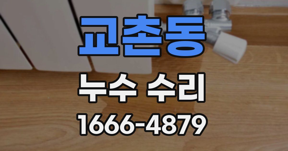 교촌동 누수 수리