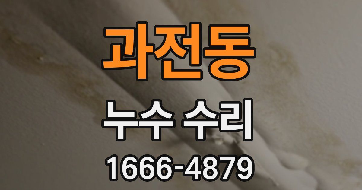 과전동 누수 수리
