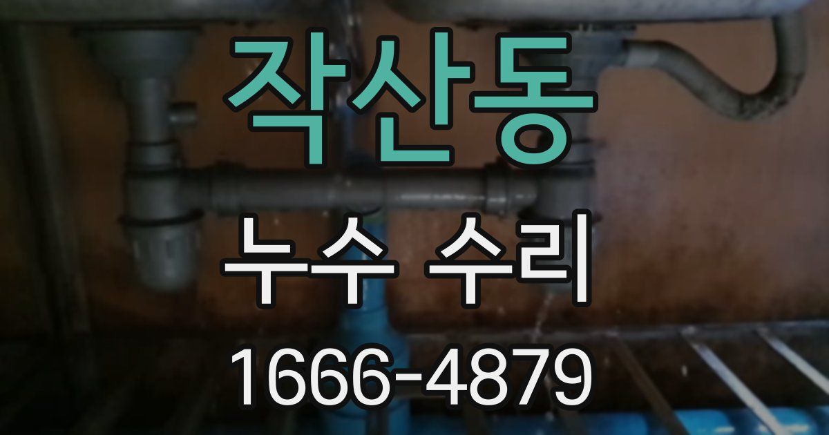 작산동 누수 수리