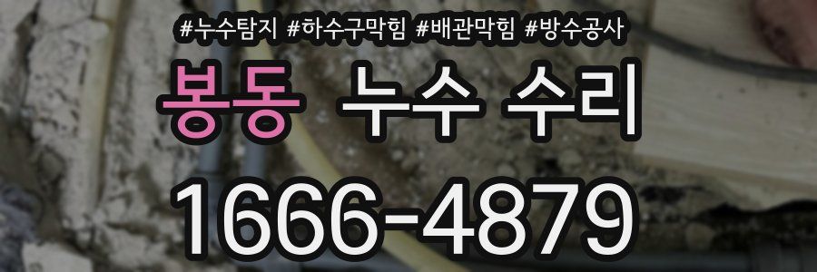 봉동 누수 수리