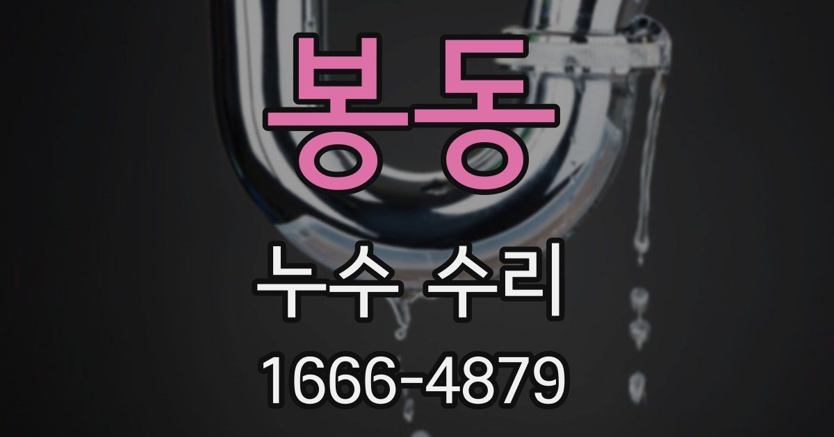 봉동 누수 수리