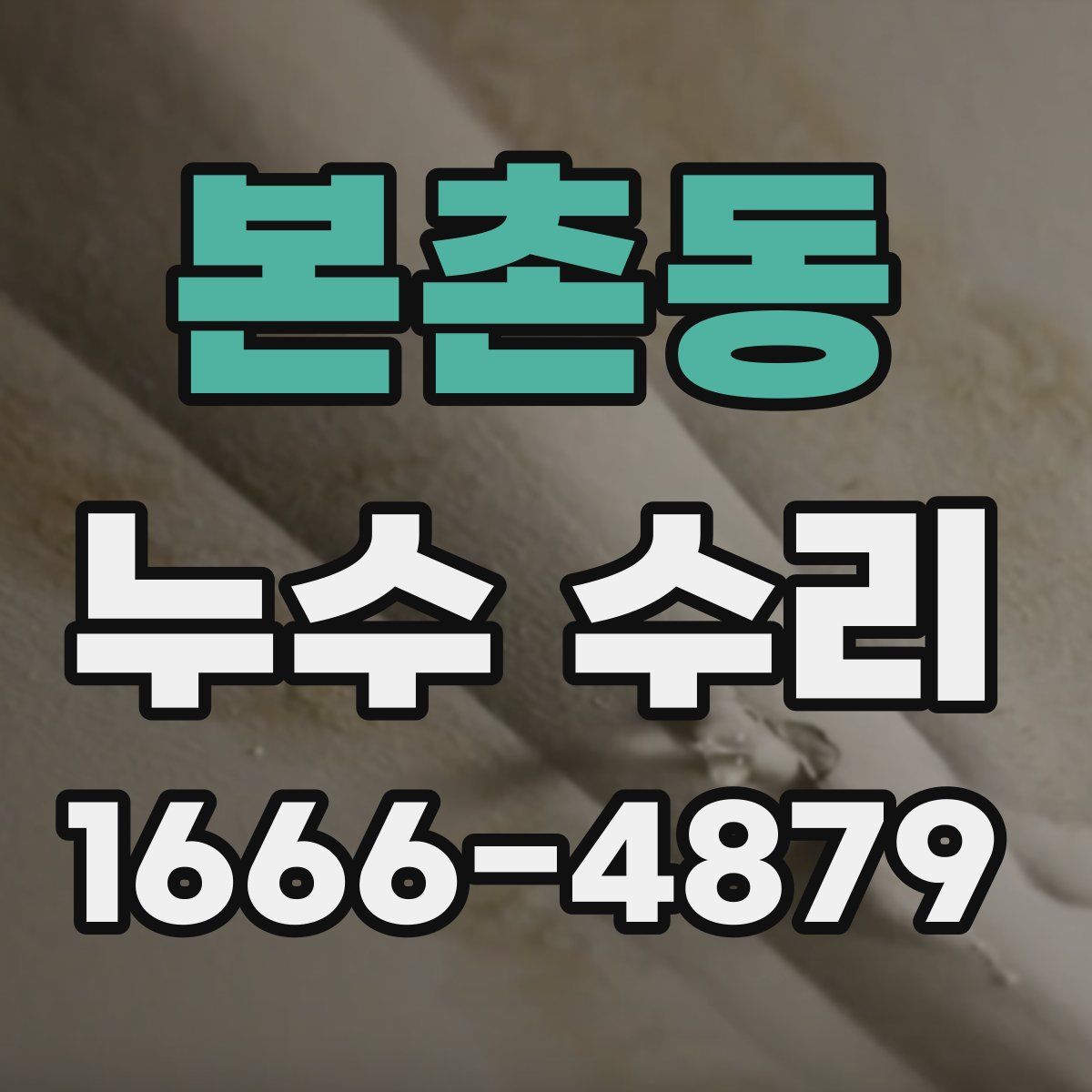 본촌동 누수 수리