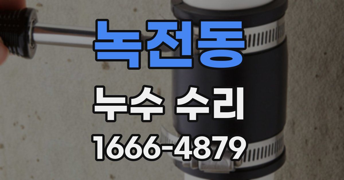 녹전동 누수 수리