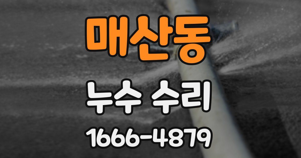 매산동 누수 수리
