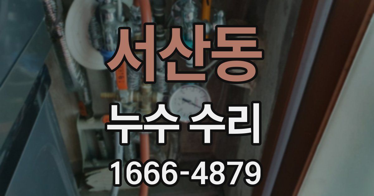 서산동 누수 수리