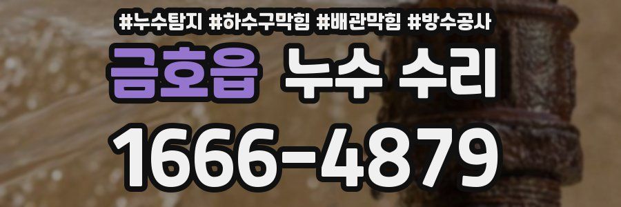 금호읍 누수 수리