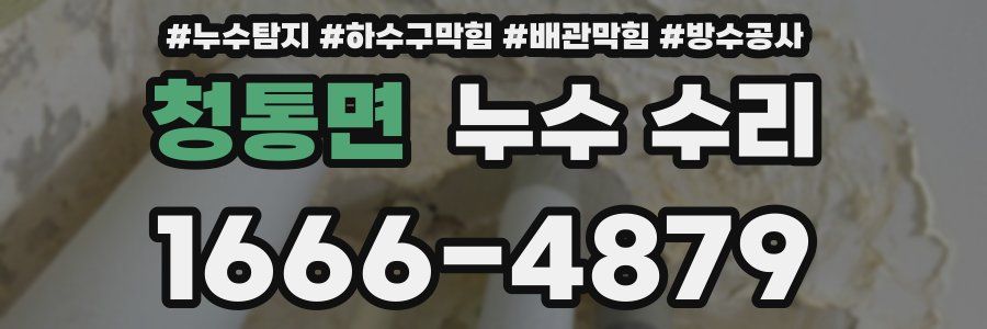 청통면 누수 수리