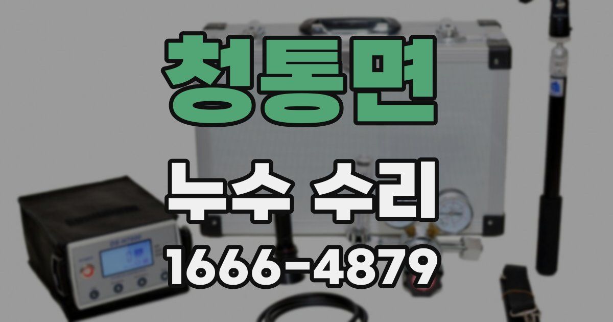 청통면 누수 수리