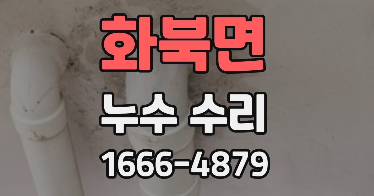 화북면 누수 수리