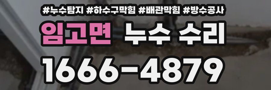 임고면 누수 수리