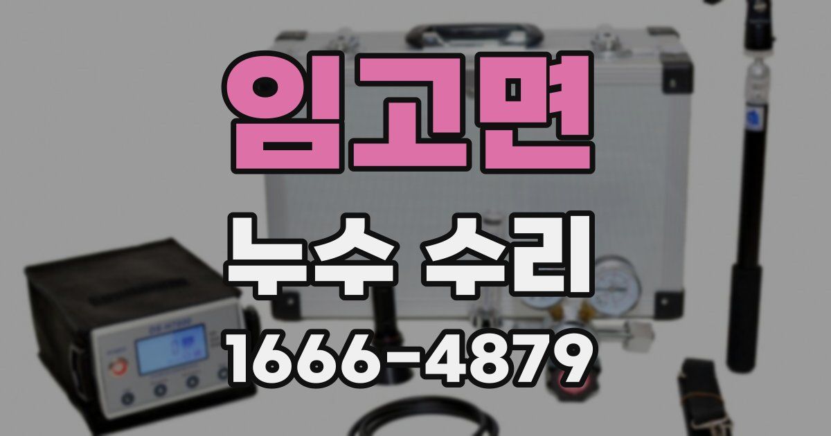 임고면 누수 수리