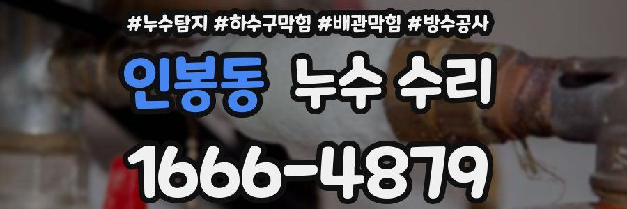 인봉동 누수 수리