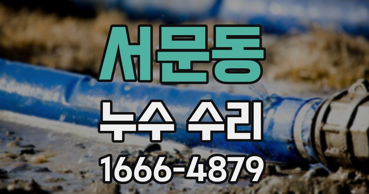서문동 누수 수리