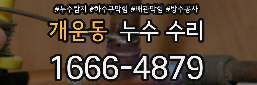 개운동 누수 수리