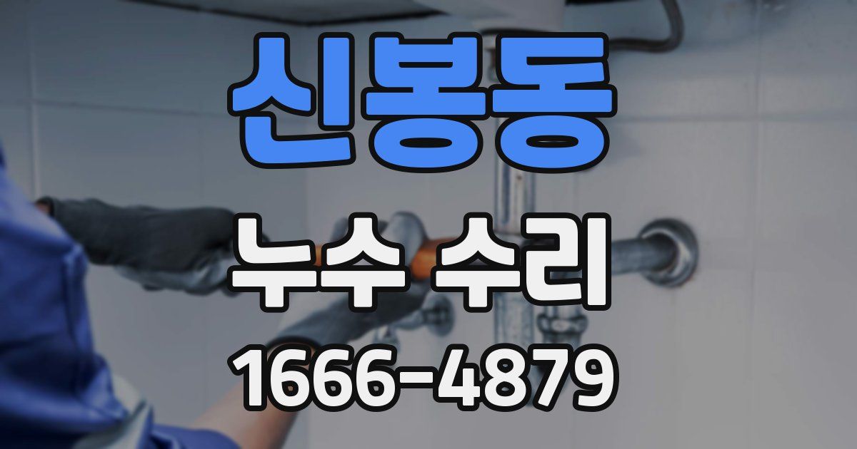 신봉동 누수 수리