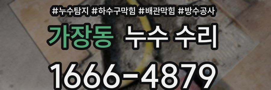 가장동 누수 수리