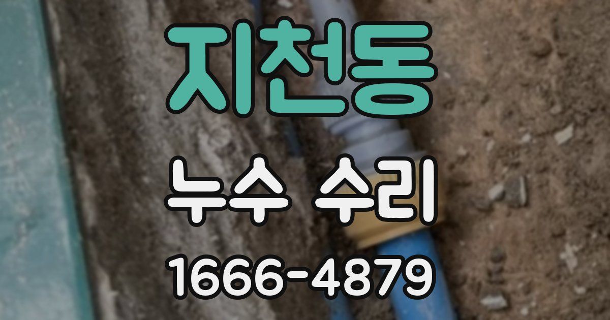 지천동 누수 수리